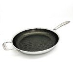 12" Hexagonal Stainless Steel Hybrid Frying Pan