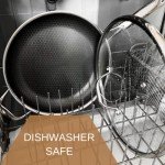 12" Hexagonal Stainless Steel Hybrid Frying Pan