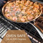 12" Hexagonal Stainless Steel Hybrid Frying Pan