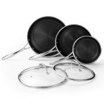 Deluxe 5-Piece Nonstick Fry Pan Set with Lids