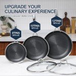 Deluxe 5-Piece Nonstick Fry Pan Set with Lids