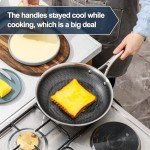 Deluxe 5-Piece Nonstick Fry Pan Set with Lids