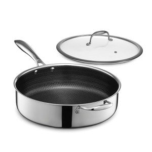 HexClad 5.5 Qt Hybrid Nonstick Deep Sauté Pan
