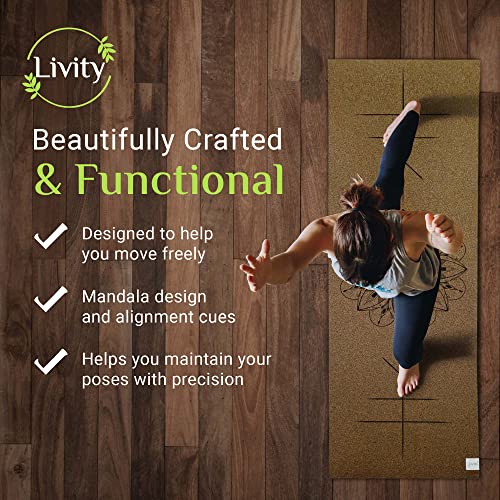 Livity Mandala Cork Non-Slip Yoga Mat