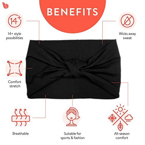 BLOM Women’s Yoga & Fashion Wide Knotted Headband