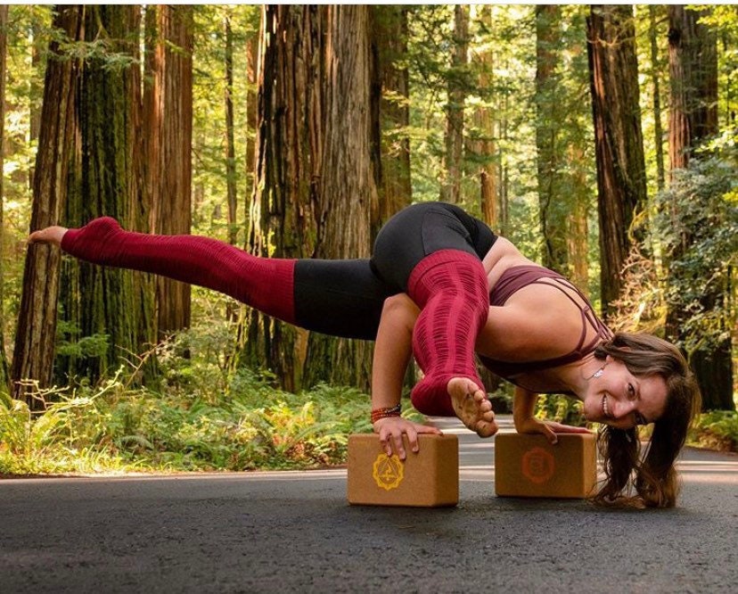 Cork Yoga Blocks for Mindful Chakra Practice