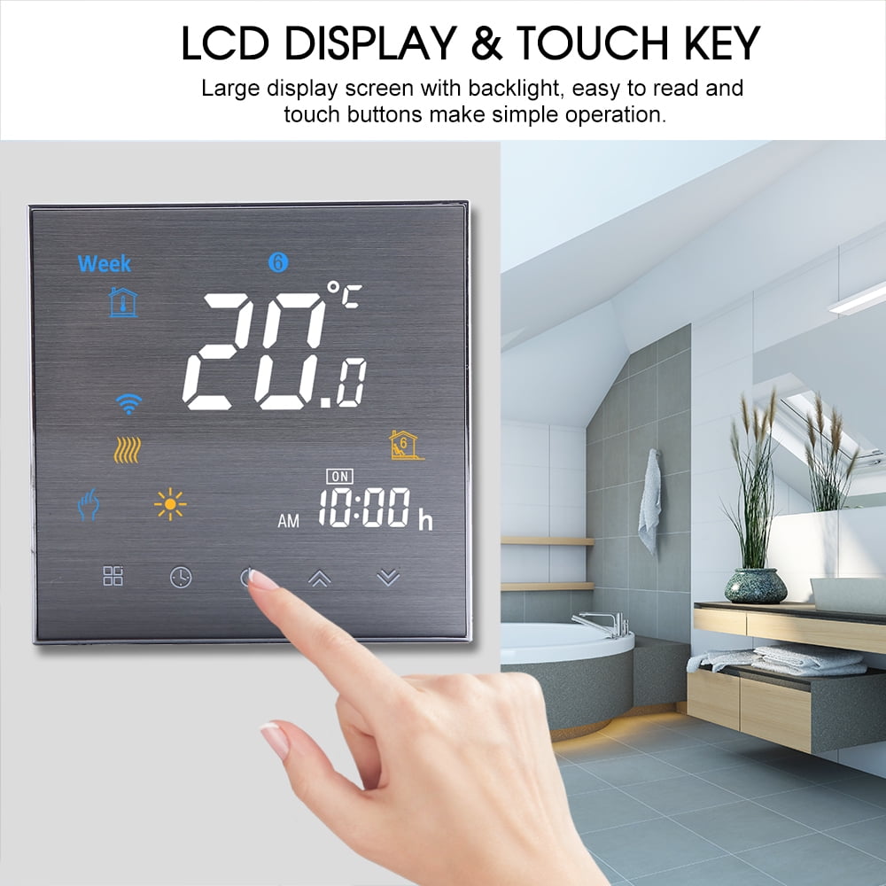 WiFi Smart Thermostat with Voice Control, Large LCD