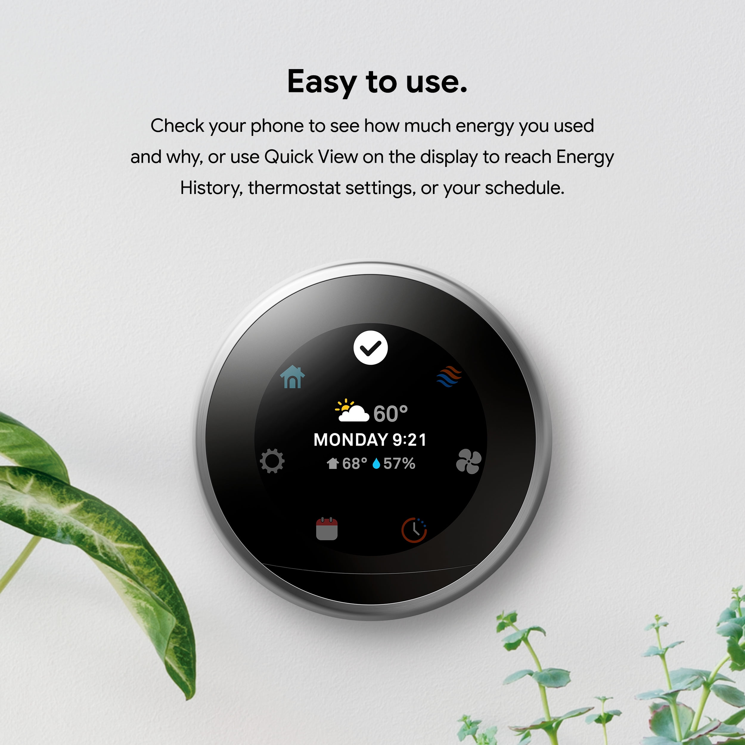 Nest Learning Thermostat - 3rd Gen - Stainless Steel