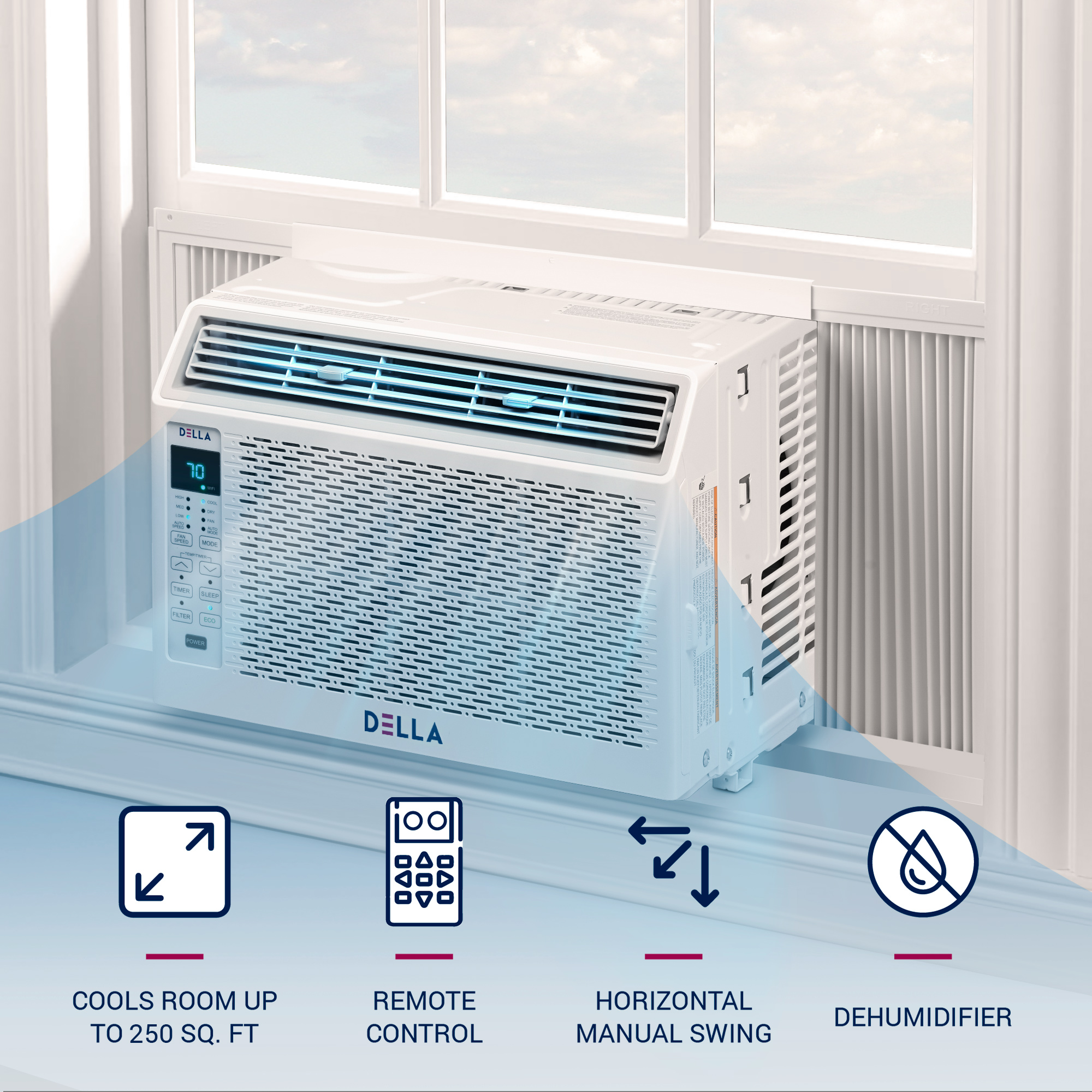 Whisper Quiet 6000 BTU Smart Window AC Unit