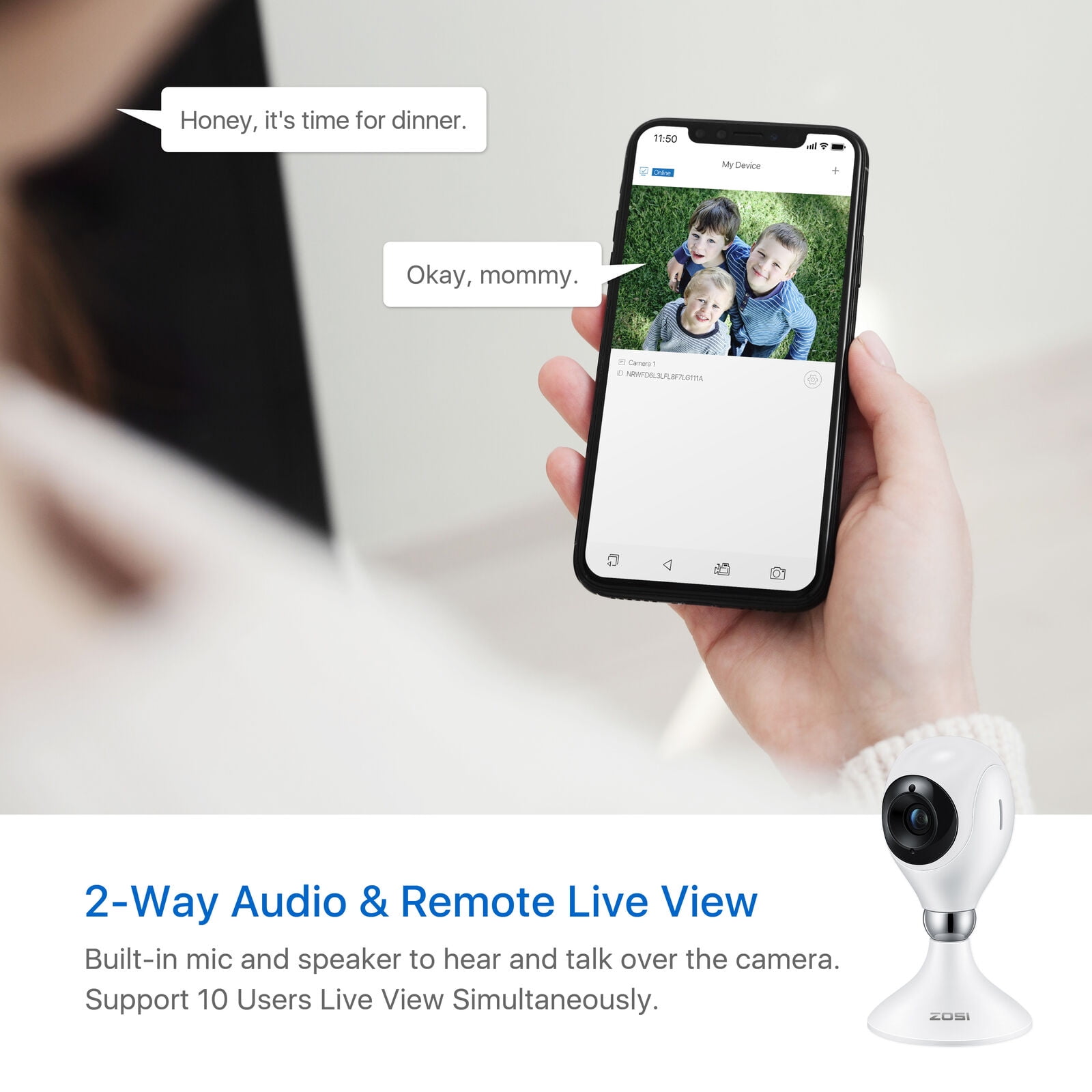 WiFi Security Camera with Night Vision & Audio