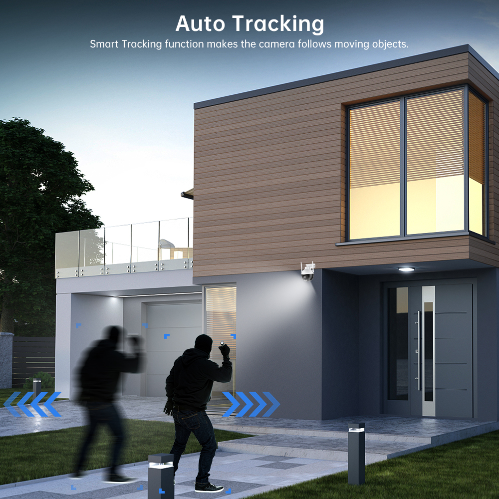 Smart Outdoor WiFi Security Camera with Color Night Vision