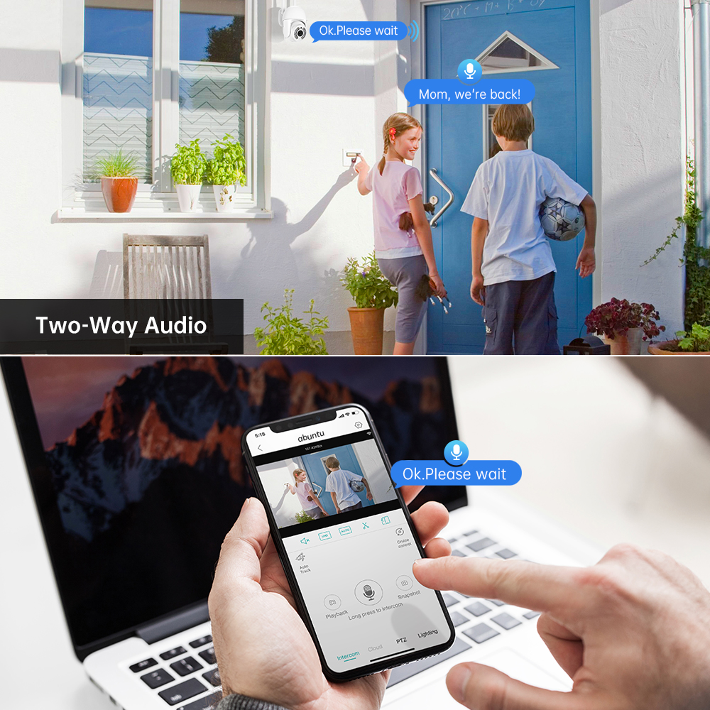 Smart Outdoor WiFi Security Camera with Color Night Vision