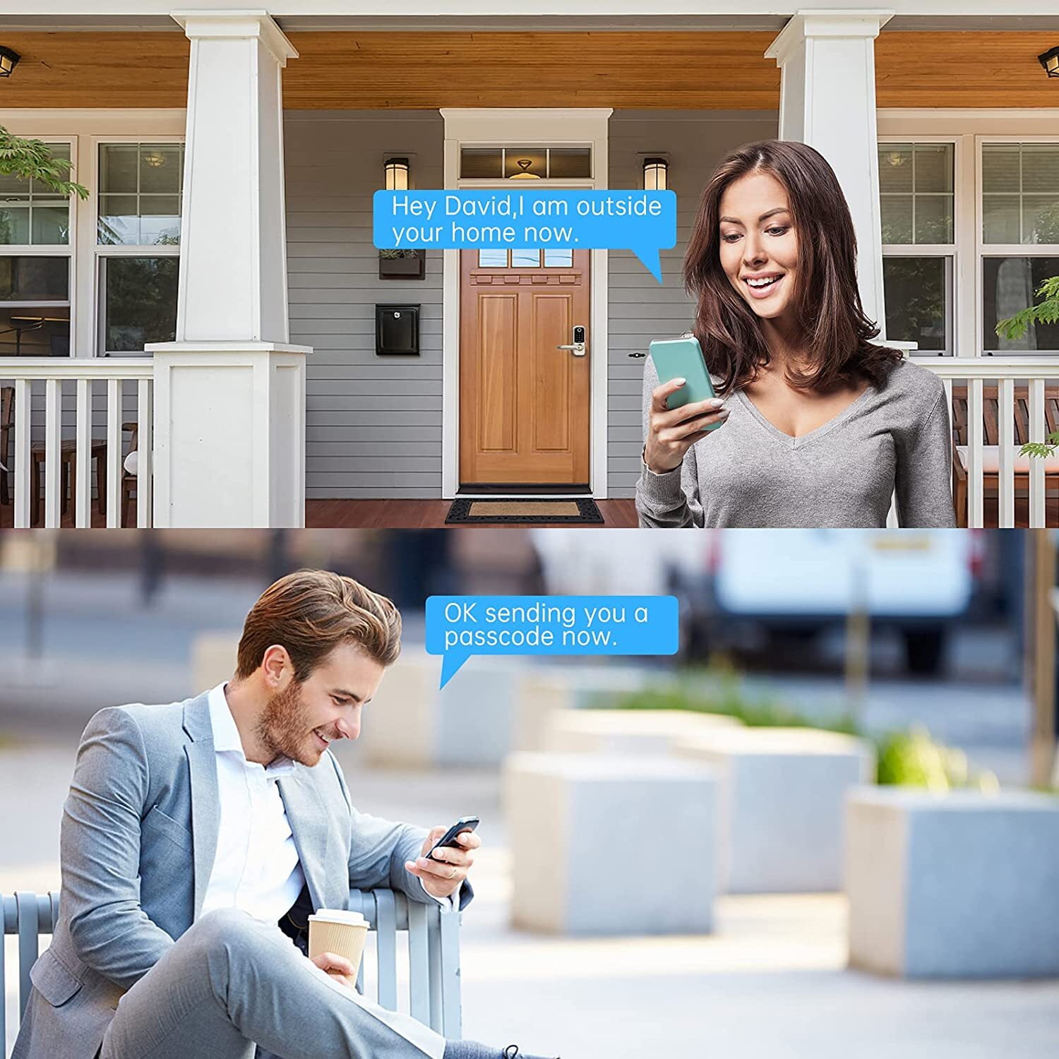Fingerprint Smart Lock with Touchscreen Keypad
