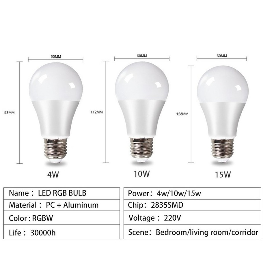 Smart RGBW LED Lamp with Remote Control