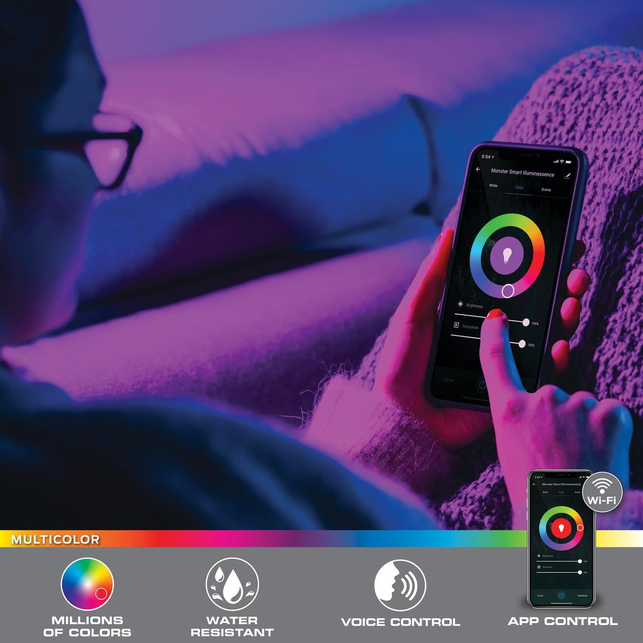 Smart LED Light Strip with App and Voice Control