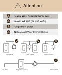 Smart Wi-Fi Light Switch with Voice Control (4-Pack)