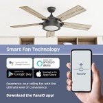 Smart Ceiling Fan with Remote Control, 52
