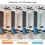 Smart 52" Ceiling Fan with Light & Remote