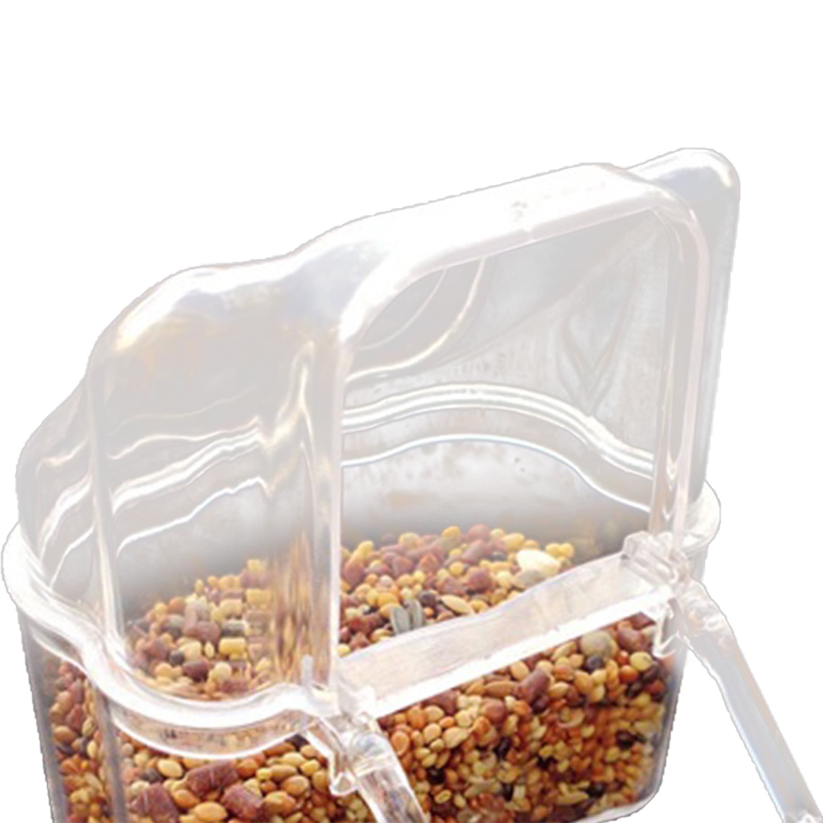 Large Capacity Parrot Feeder with Transparent Bowl