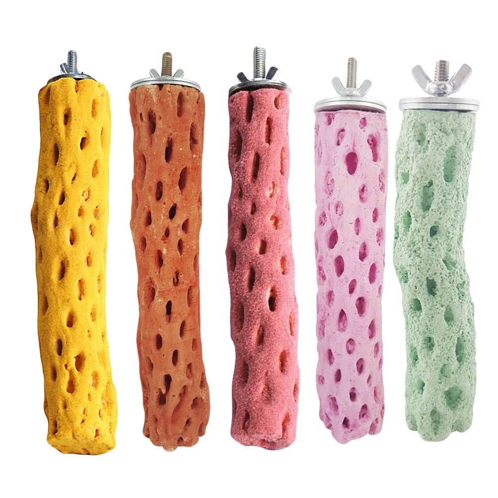 Grackle Teeth Grinding Stone Bird Chew Stick Cage Toy