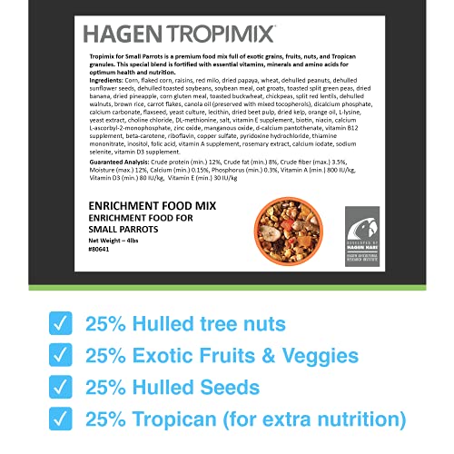 Hagen Tropimix Small Parrot Enrichment Food