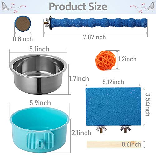 Stainless Steel Bird Feeding Cups with Stand (7)