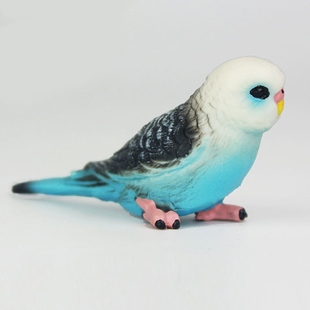 Small Parrot Figurine Decoration - Green & Blue