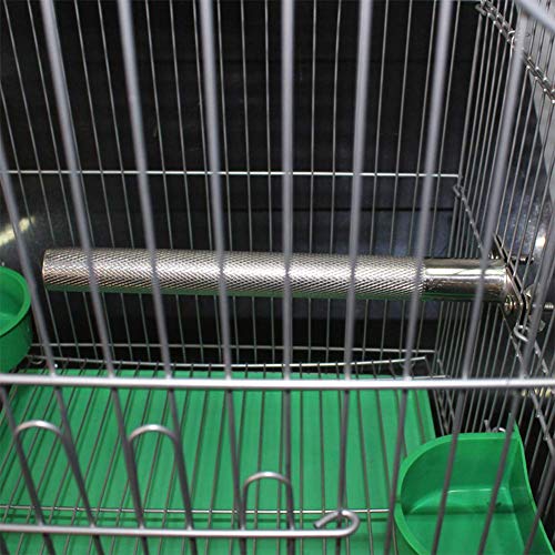 Stainless Steel Parrot Perch with Grinding Stick