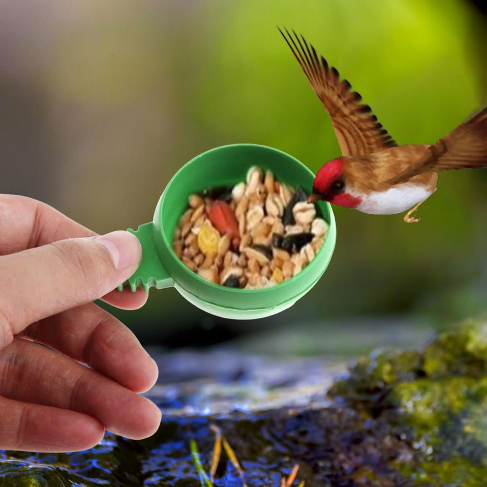 Parrot feeding bowls with water dish