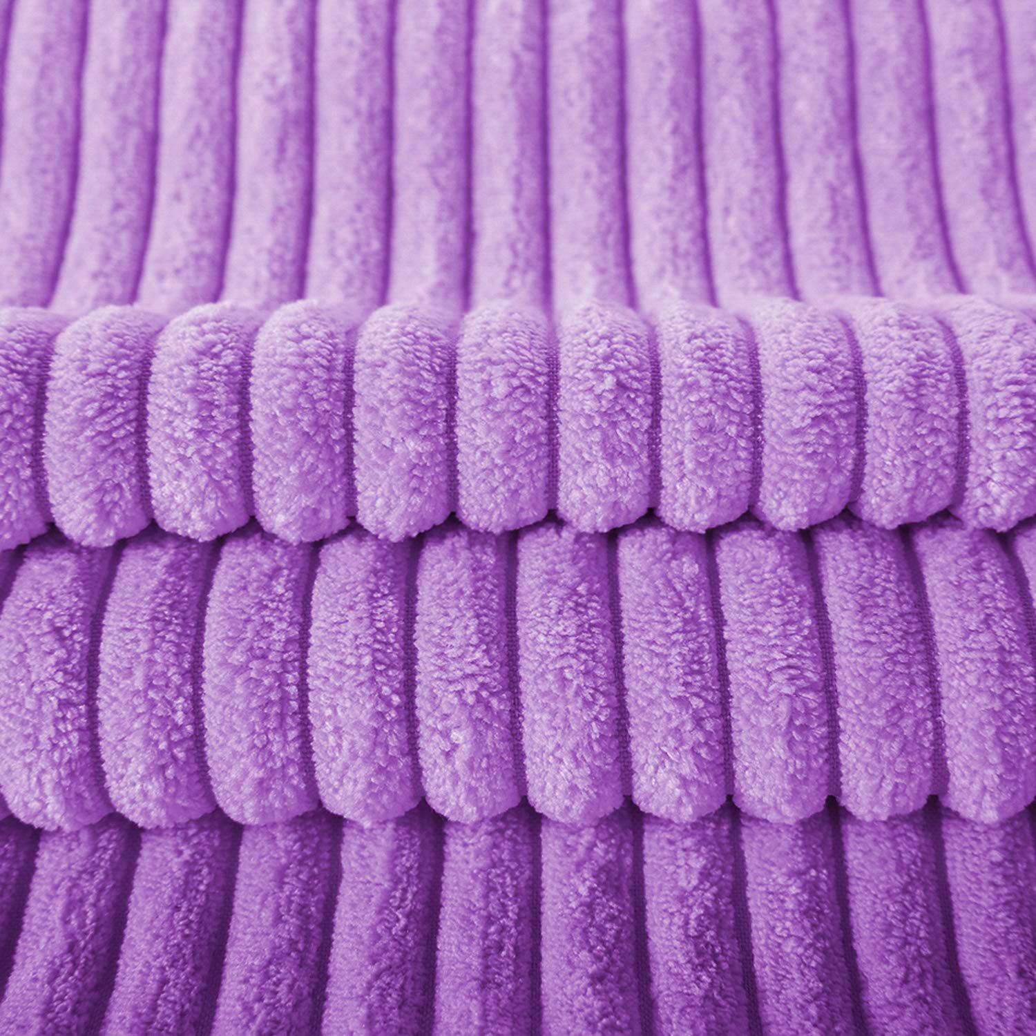 Violet Purple Striped Velvet Throw Pillows - 2 Pack