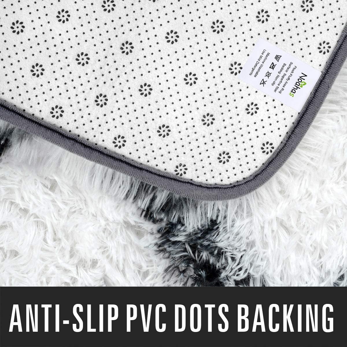 Geometric Boucle Area Rug 5'x8' - White