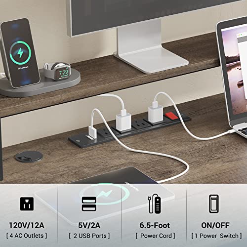 Stylish Grey L-Shaped Computer Desk with Hutch