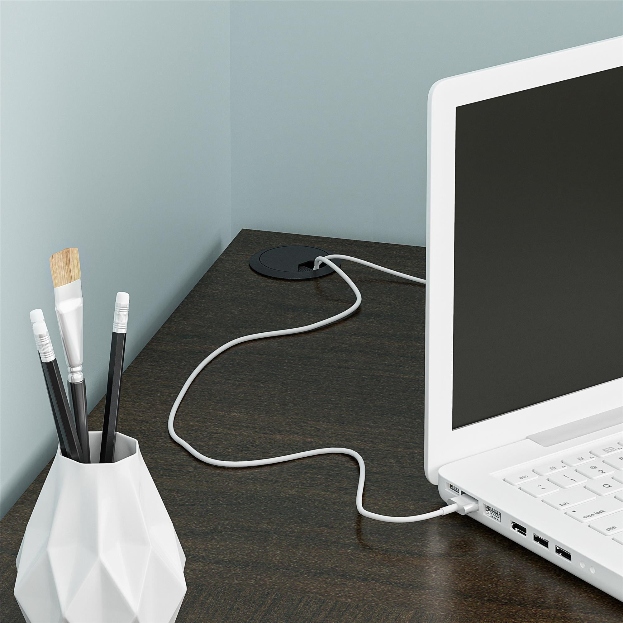 Brown L-Shaped Corner Desk for Home Office