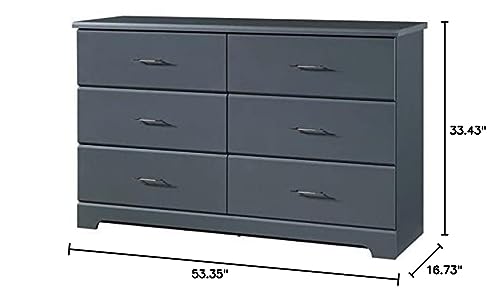 Storkcraft Brookside 6-Drawer Kids' Dresser - Grey