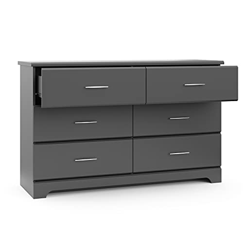 Storkcraft Brookside 6-Drawer Kids' Dresser - Grey