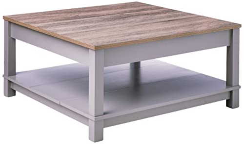 Gray Boucle Carver Coffee Table by Ameriwood Home