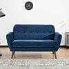 Oakland Velvet Blue Loveseat by A&D Home