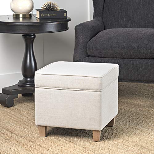 HomePop Cole Classics Square Cream Pouf