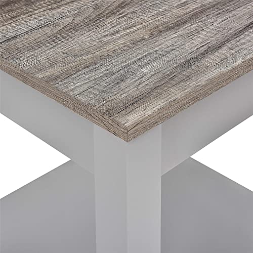 Gray Boucle Carver Coffee Table by Ameriwood Home