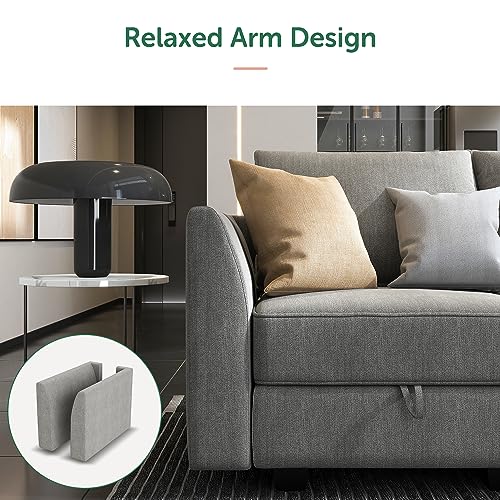 Versatile Grey U-Shaped Modular Sectional Sofa