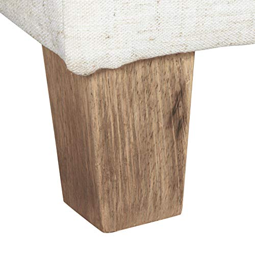 HomePop Cole Classics Square Cream Pouf