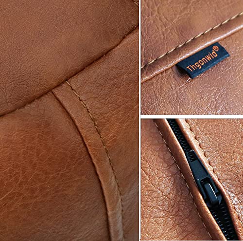 Handcrafted Moroccan Round Pouf Ottoman for Living Room