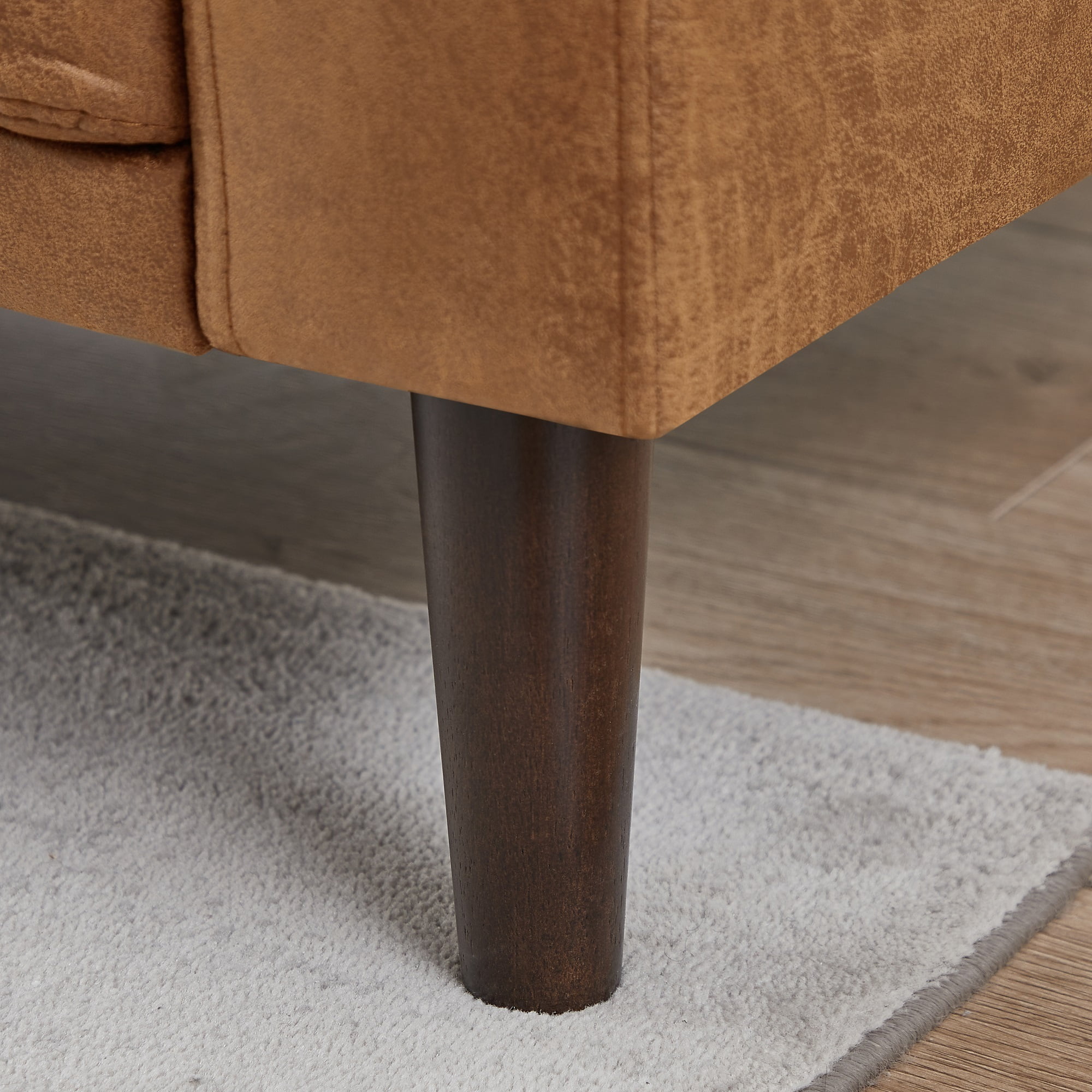 Modern 3-Seat Boucle Sofa with Square Arms