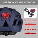 Grottico Adult Bike Helmet with Light for Mountain & Road