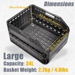 CyclingDeal Patented 34L Foldable Rear Bike Basket