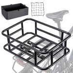 CXWXC Large Rear Bike Basket with Cargo Net