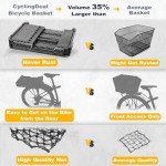 CyclingDeal Patented 34L Foldable Rear Bike Basket