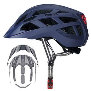 Grottico Adult Bike Helmet with Light for Mountain & Road