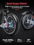 AMYET S8 3000W Electric Bike for Adults - 75+ Mile Range