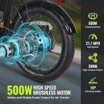 Vivi MT20UL Fat Tire Electric Bike: 20" Fat Tire, 50 Mile Range